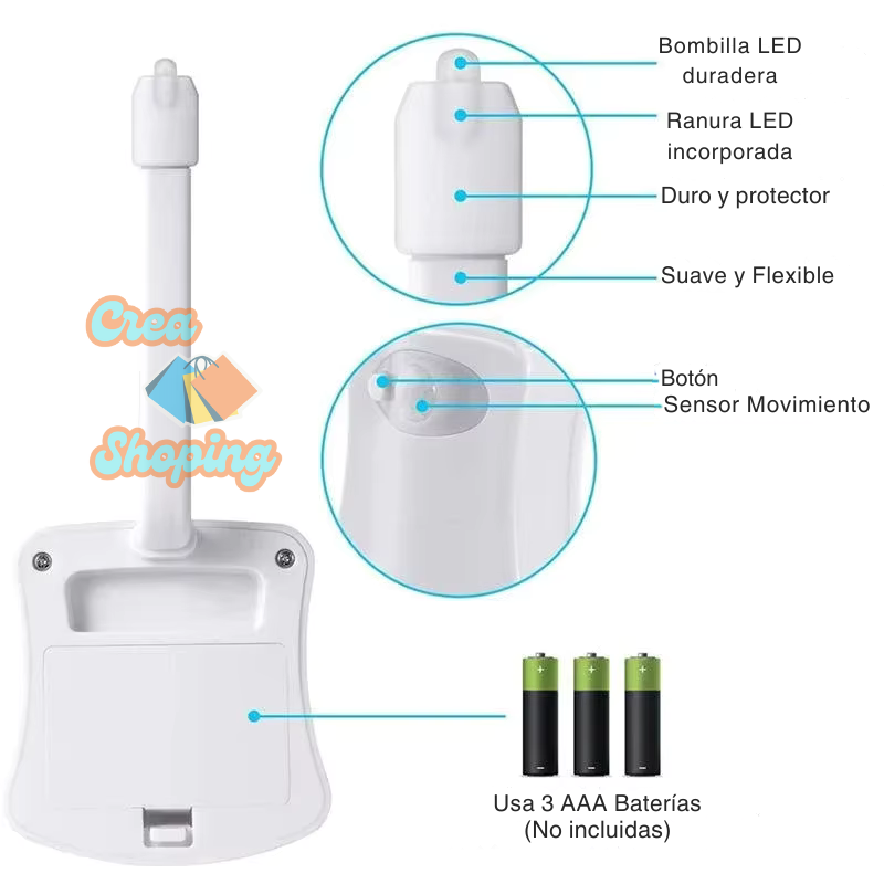 Luz Nocturna LED Inteligente para Inodoro – Sensor de Movimiento, Impermeable, Multicolor