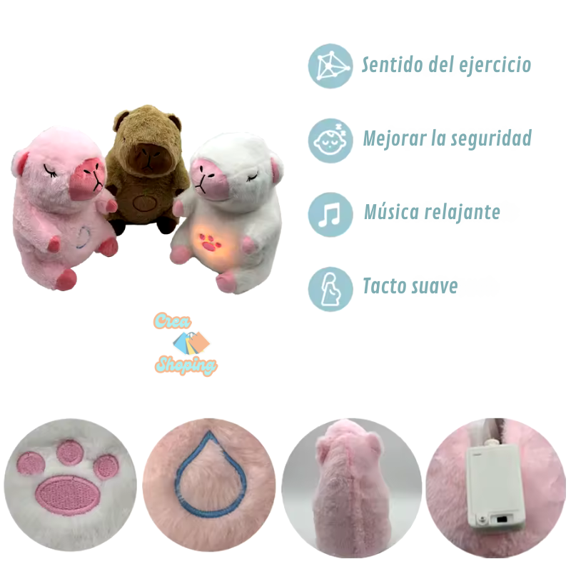 Capybara Peluche de Respiración – Suavidad, Respiración y Relajación 🌿💤