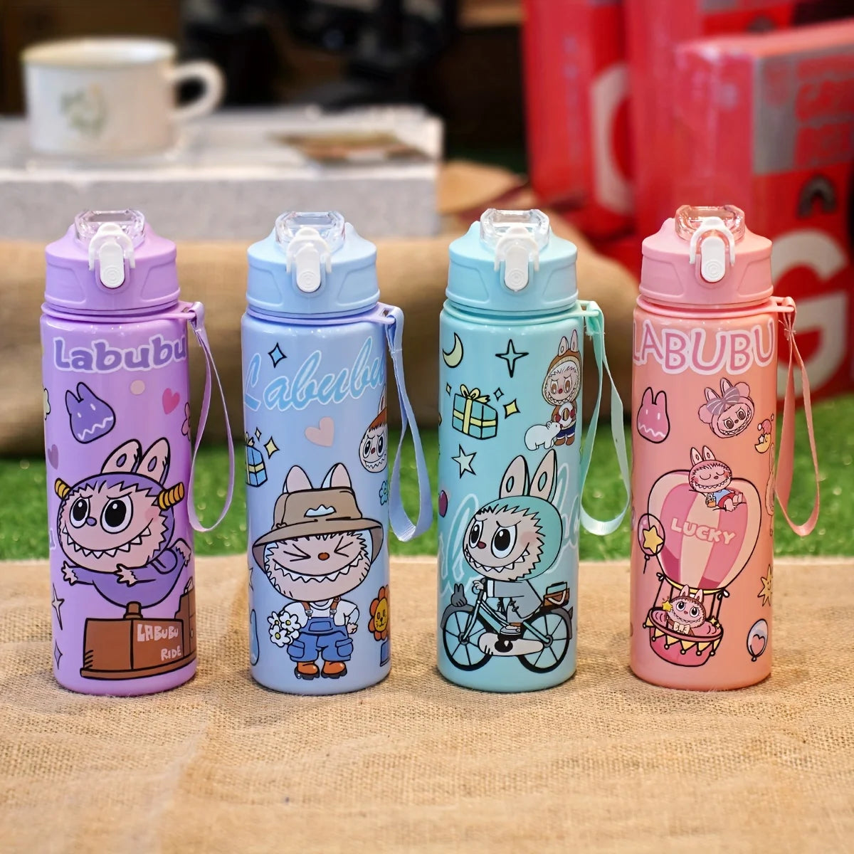 🚰✨ Botella Labubu Kawaii 750ml - ¡Diversión + Hidratación! 💦🎀
