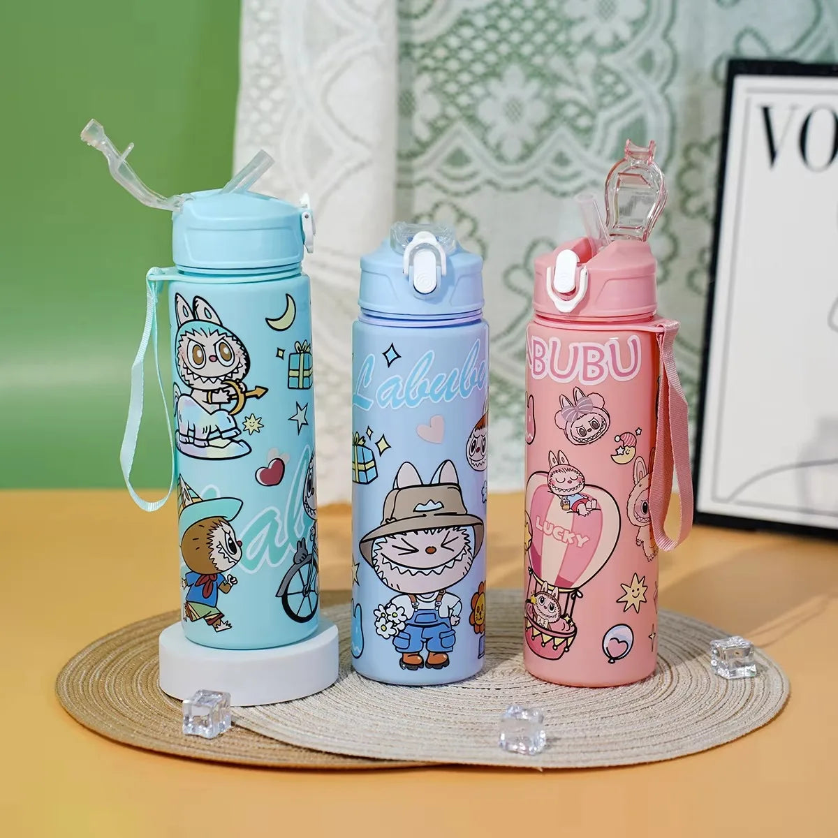 🚰✨ Botella Labubu Kawaii 750ml - ¡Diversión + Hidratación! 💦🎀