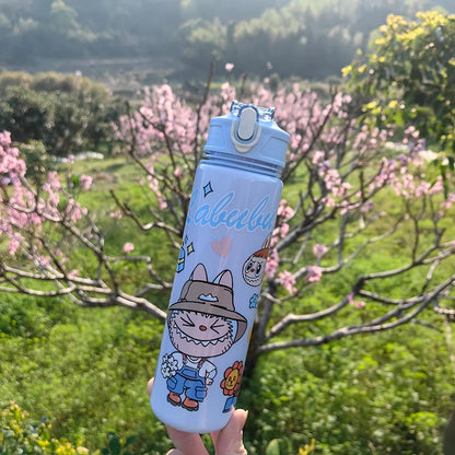 🚰✨ Botella Labubu Kawaii 750ml - ¡Diversión + Hidratación! 💦🎀