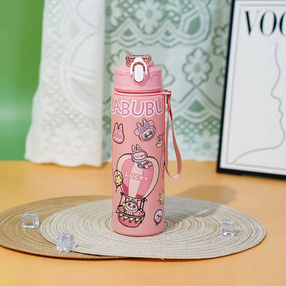 🚰✨ Botella Labubu Kawaii 750ml - ¡Diversión + Hidratación! 💦🎀